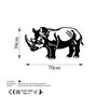 Wallity Rhino Accesorio de Pared de Metal Decorativo Negro